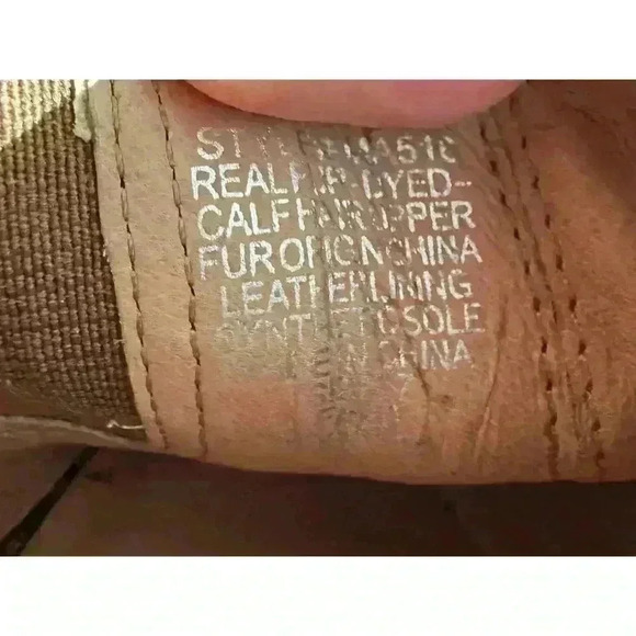 Womans Real Fur Slip-On Heels Mules Fall Animal Print Back To School l SIZE 7 - Picture 3 of 9